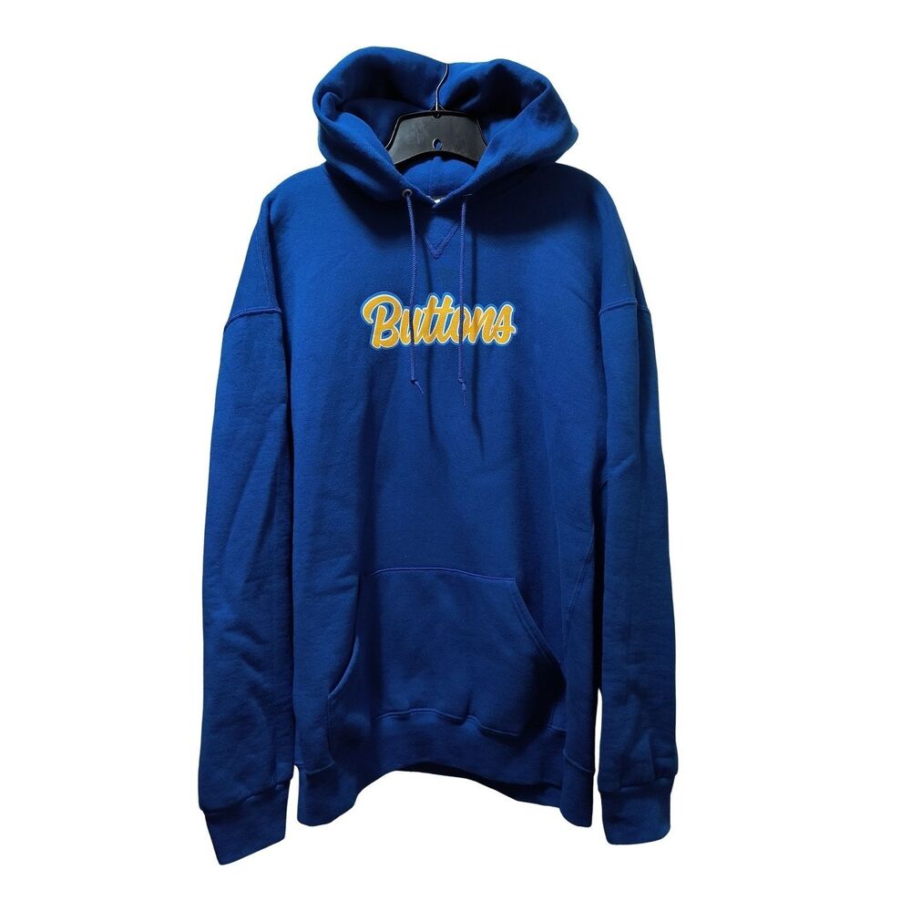 Stumble Buttons Cheerleading Squad Graphic Hoodie Men’s XXL Royal Blue NWOT